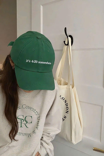 Mũ thêu “It’s 4:20 Somewhere”